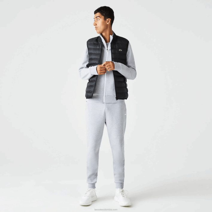 hombres Lacoste 6F241252 negro 031 chaleco acolchado repelente al agua