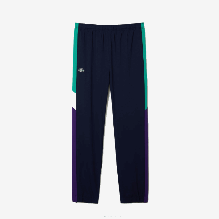 hombres Lacoste 6F241145 azul marino verde violeta blanco xsb chándal deportivo de tenis con estampado de cocodrilo