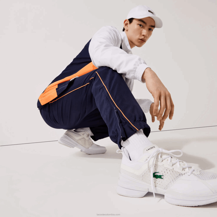 hombres Lacoste 6F241156 blanco naranja azul marino 8ty chándal deportivo con bloques de colores hombres Lacoste 6F241156 blanco naranja azul marino 8ty chándal deportivo con bloques de colores