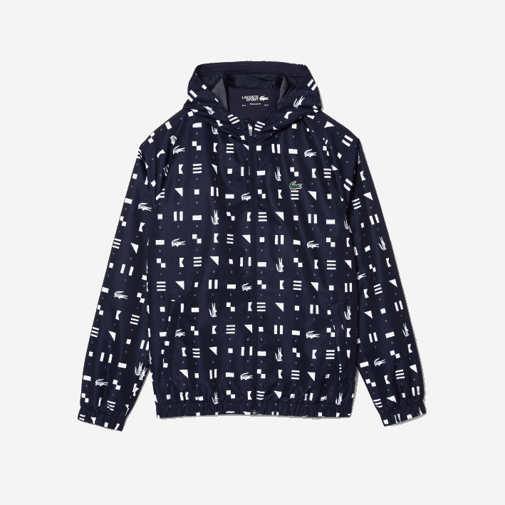 hombres Lacoste 6F241194 blanco azul marino r20 chándal deportivo de tenis