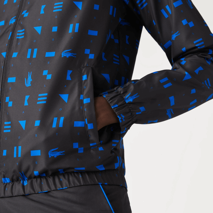 hombres Lacoste 6F241195 azul negro t92 chándal deportivo de tenis