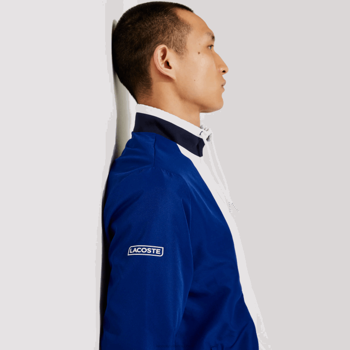 hombres Lacoste 6F241201 verde azul marino blanco cn1 chándal deportivo con bloques de color
