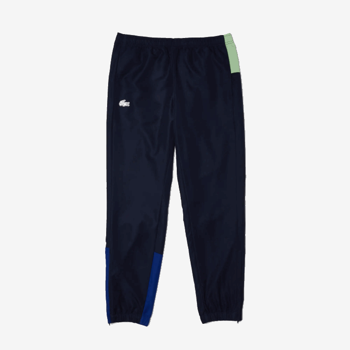 hombres Lacoste 6F241201 verde azul marino blanco cn1 chándal deportivo con bloques de color