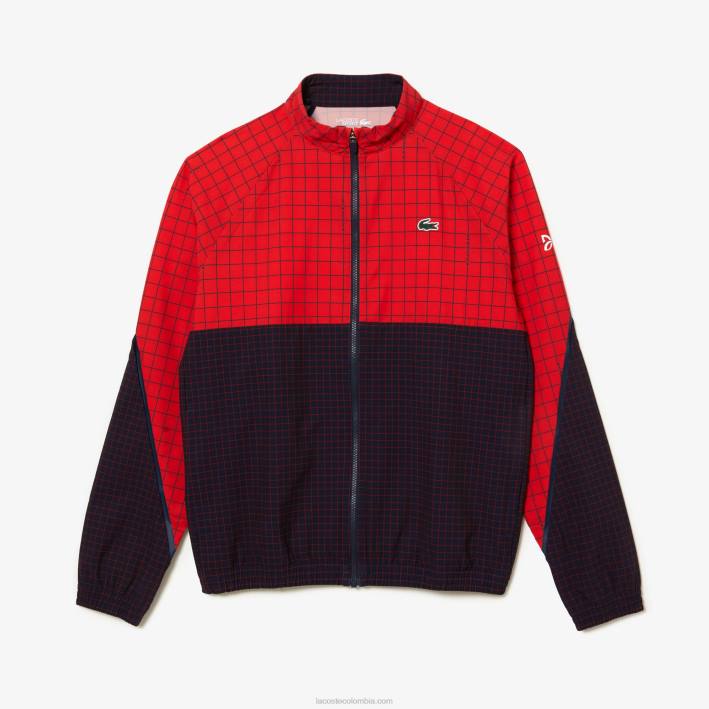 hombres Lacoste 6F24268 bqs rojo azul marino conjunto jogger tennis x novak djokovic