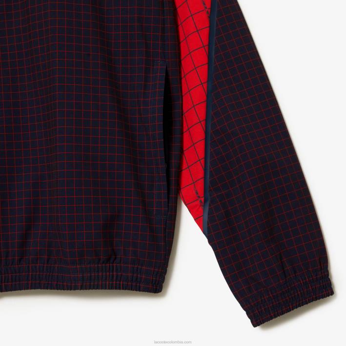 hombres Lacoste 6F24268 bqs rojo azul marino conjunto jogger tennis x novak djokovic