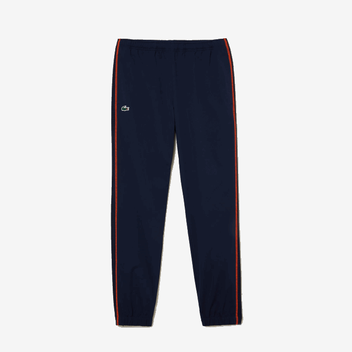 hombres Lacoste 6F2429 azul marino naranja xig jogger de tenis con cuello alto