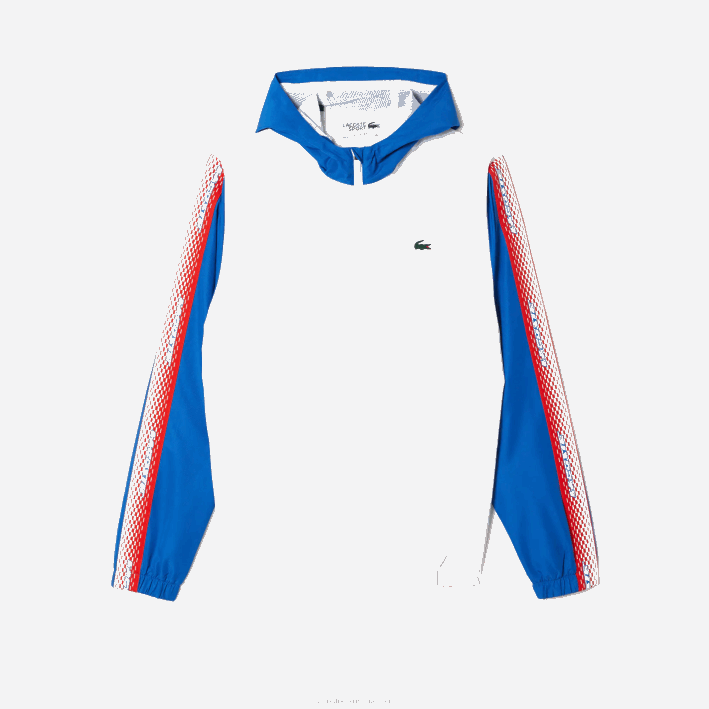 hombres Lacoste 6F24341 blanco azul blanco wmi jogger de tenis regular fit