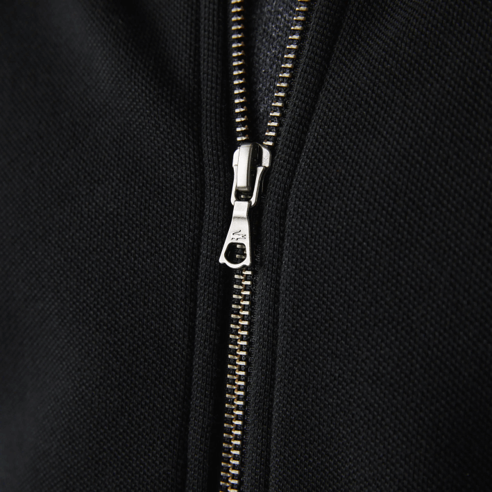 hombres Lacoste 6F241034 negro 031 chamarra polar de piqué con cuello alto y cremallera