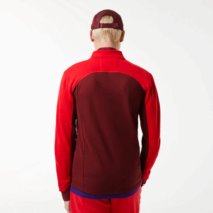 hombres Lacoste 6F241076 rojo burdeos 6hj chaqueta térmica deportiva de golf