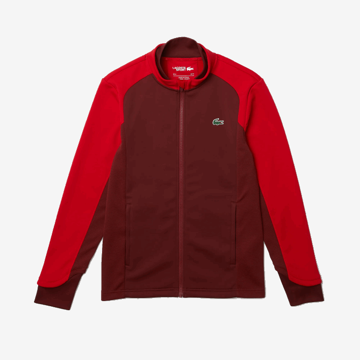 hombres Lacoste 6F241076 rojo burdeos 6hj chaqueta térmica deportiva de golf