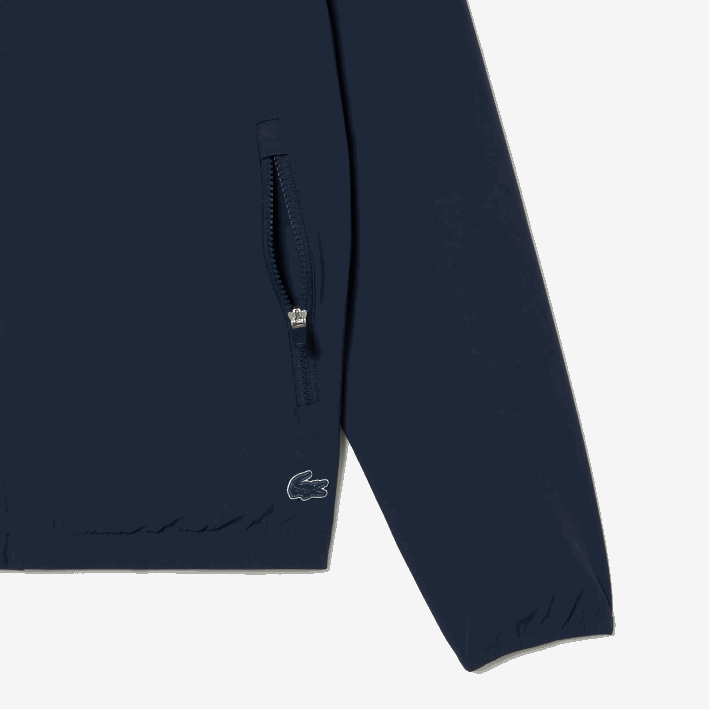 hombres Lacoste 6F2410 kxe azul chamarra corta de poliamida reciclada