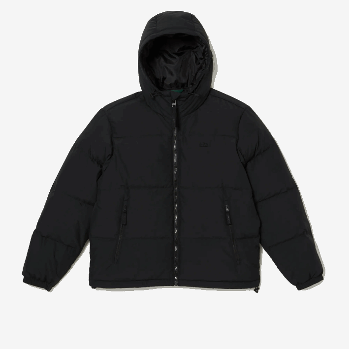 hombres Lacoste 6F241210 negro 031 chamarra acolchada repelente al agua