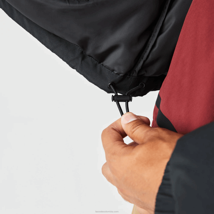 hombres Lacoste 6F241210 negro 031 chamarra acolchada repelente al agua