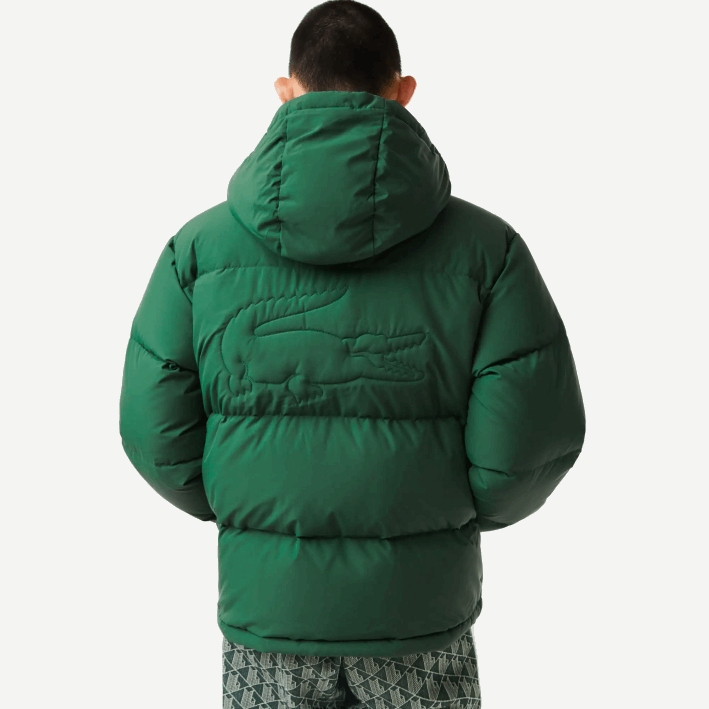 hombres Lacoste 6F241211 verde 132 chamarra acolchada repelente al agua
