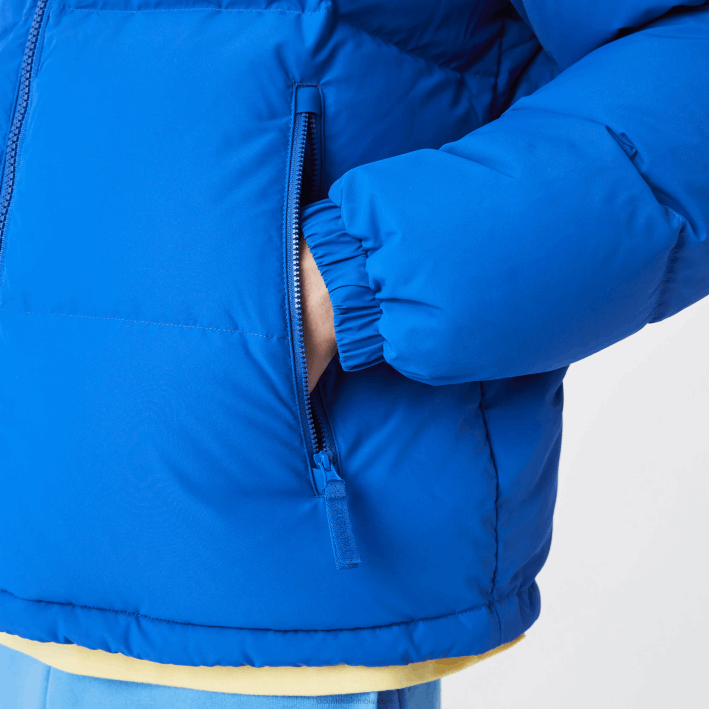 hombres Lacoste 6F241213 k1q azul chamarra acolchada repelente al agua