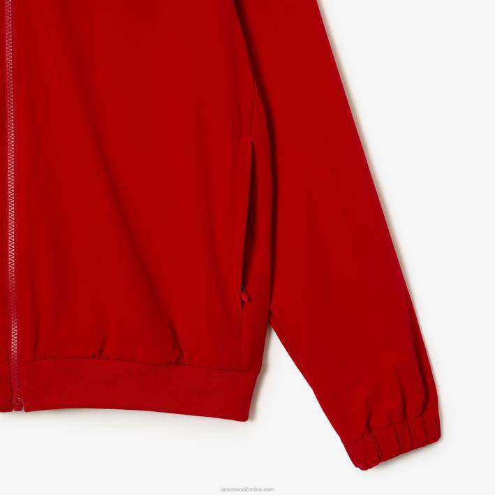 hombres Lacoste 6F241266 rojo púrpura trf chamarra sport x novak djokovic