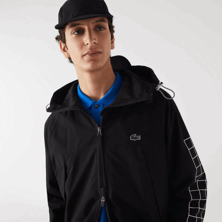 hombres Lacoste 6F241292 negro 031 chaqueta de sarga con logo