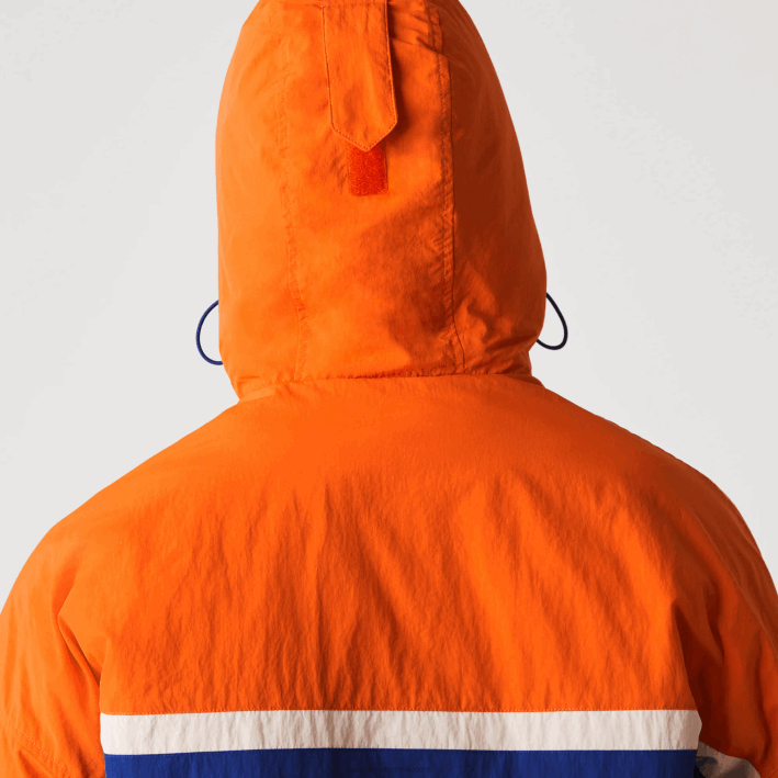 hombres Lacoste 6F241300 naranja azul beige 0d8 l!ve chamarra tipo jersey acolchada