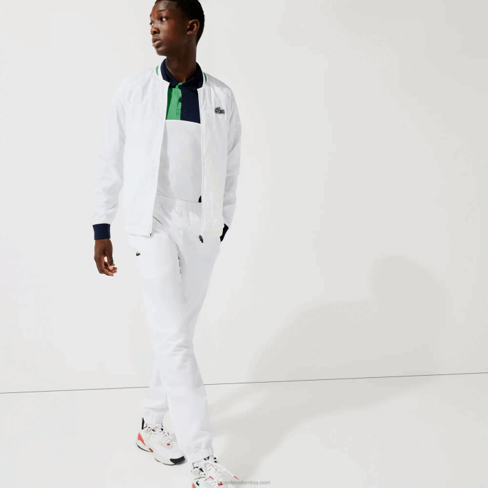 hombres Lacoste 6F241321 blanco azul marino blanco verde gqe chamarra deportiva ligera resistente al agua hombres Lacoste 6F241321 blanco azul marino blanco verde gqe chamarra deportiva ligera resistente al agua