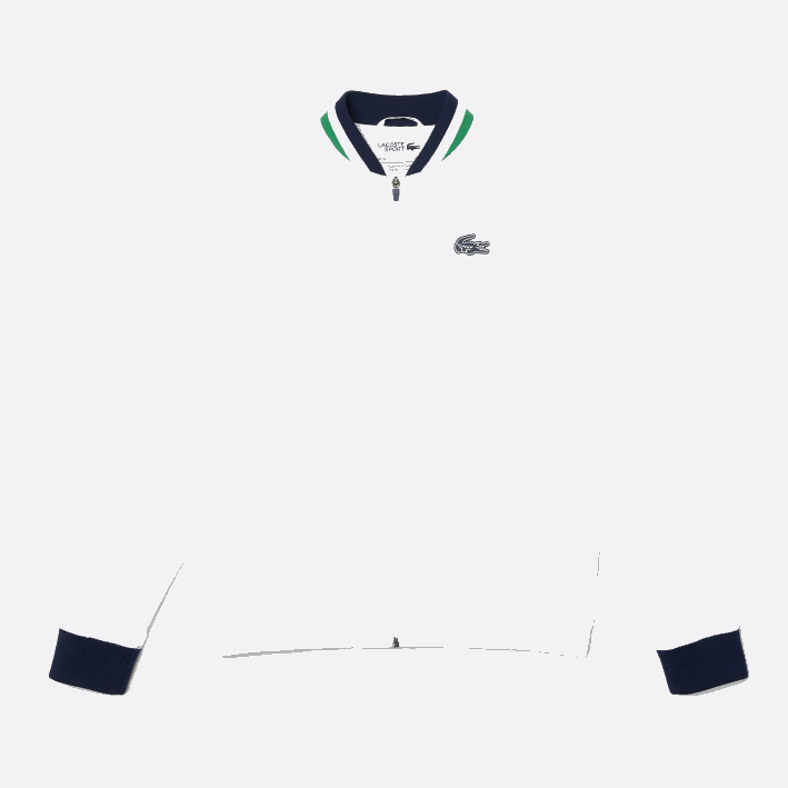 hombres Lacoste 6F241321 blanco azul marino blanco verde gqe chamarra deportiva ligera resistente al agua