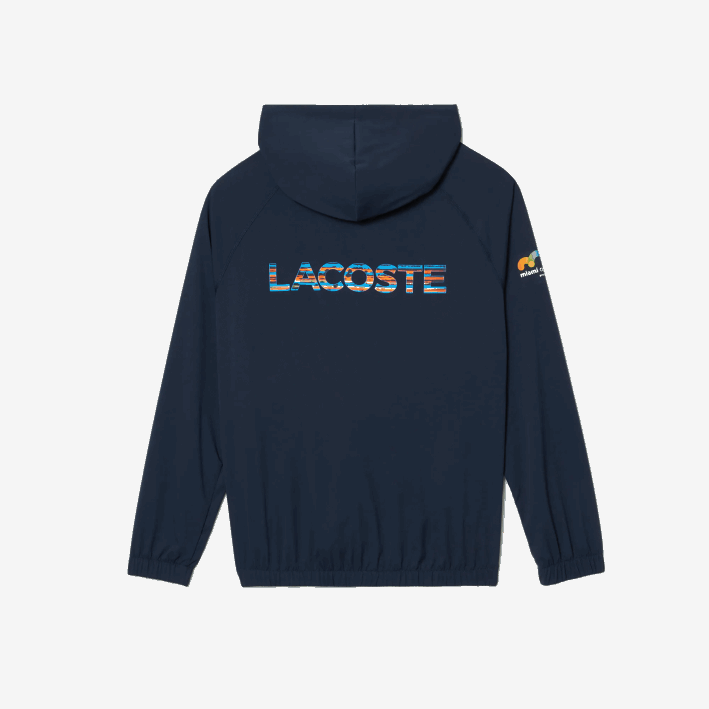 hombres Lacoste 6F24395 kxe azul chamarra sport miami edición abierta
