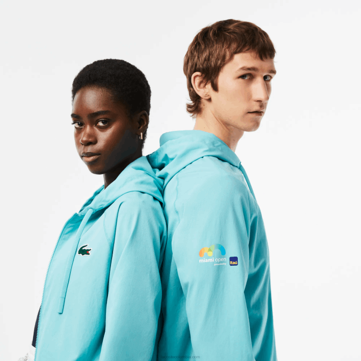 hombres Lacoste 6F24396 menta bvg chamarra sport miami edición abierta