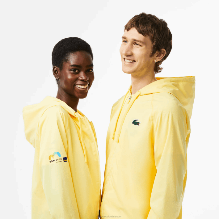 hombres Lacoste 6F24397 amarillo 107 chamarra sport miami edición abierta