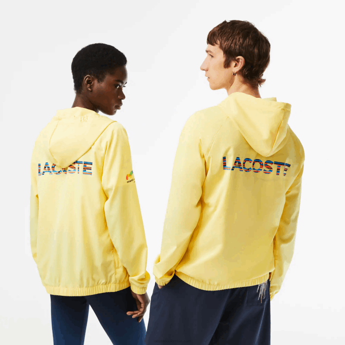 hombres Lacoste 6F24397 amarillo 107 chamarra sport miami edición abierta