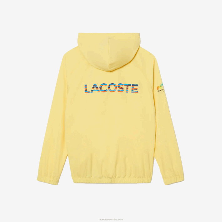 hombres Lacoste 6F24397 amarillo 107 chamarra sport miami edición abierta
