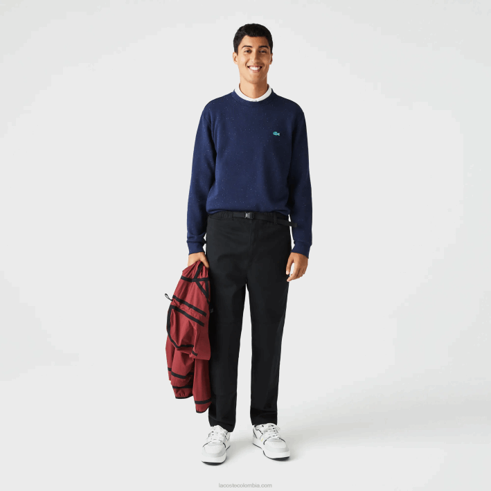 hombres Lacoste 6F241587 negro 031 chinos de gabardina de algodón orgánico hombres Lacoste 6F241587 negro 031 chinos de gabardina de algodón orgánico
