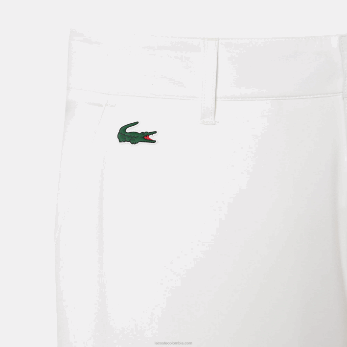 hombres Lacoste 6F24421 blanco 70v pantalones chinos de golf elásticos deportivos