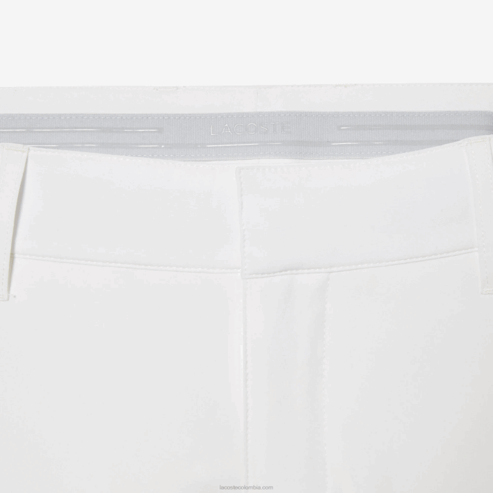 hombres Lacoste 6F24421 blanco 70v pantalones chinos de golf elásticos deportivos