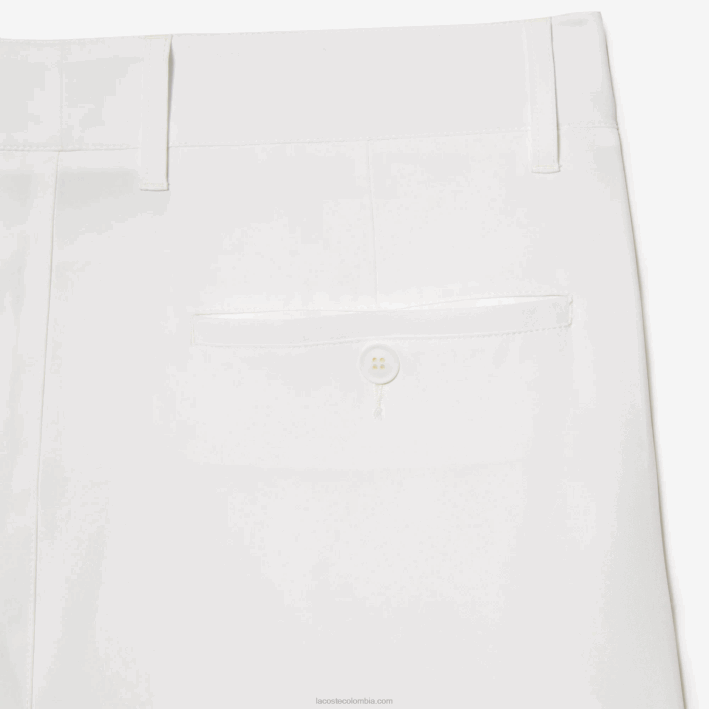 hombres Lacoste 6F24421 blanco 70v pantalones chinos de golf elásticos deportivos