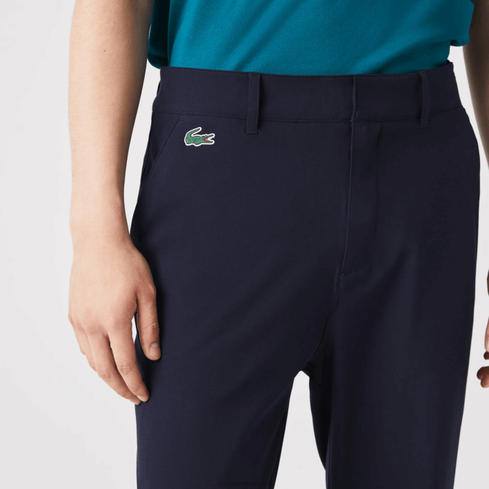 hombres Lacoste 6F24422 azul marino 166 pantalones chinos de golf elásticos deportivos