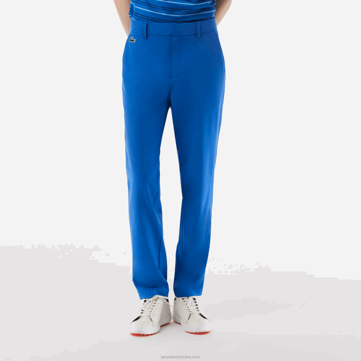 hombres Lacoste 6F24423 kxb azul pantalones chinos de golf elásticos deportivos