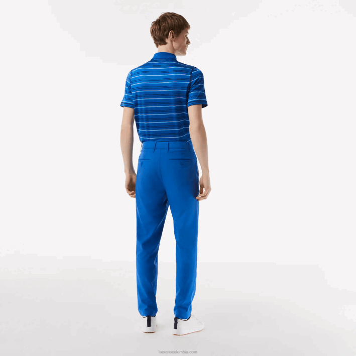 hombres Lacoste 6F24423 kxb azul pantalones chinos de golf elásticos deportivos