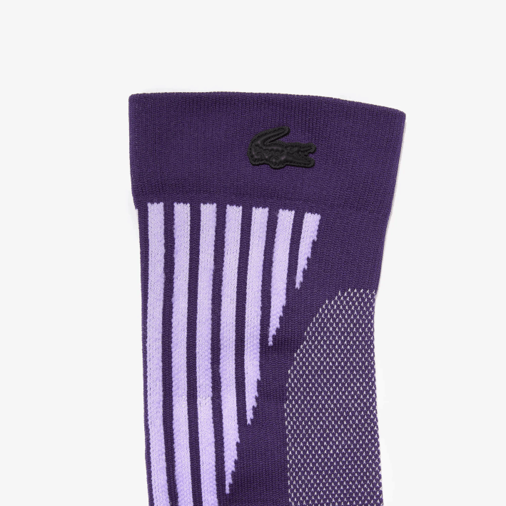 hombres Lacoste 6F241667 negro amarillo morado 6qh calcetines deportivos