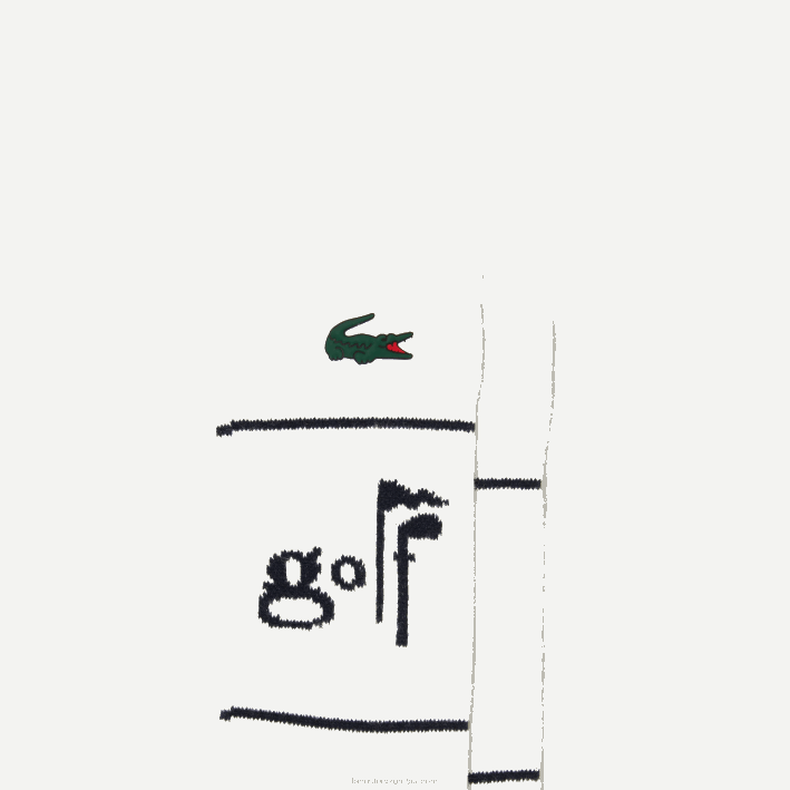 hombres Lacoste 6F24521 blanco azul marino ev0 calcetines con letras de golf