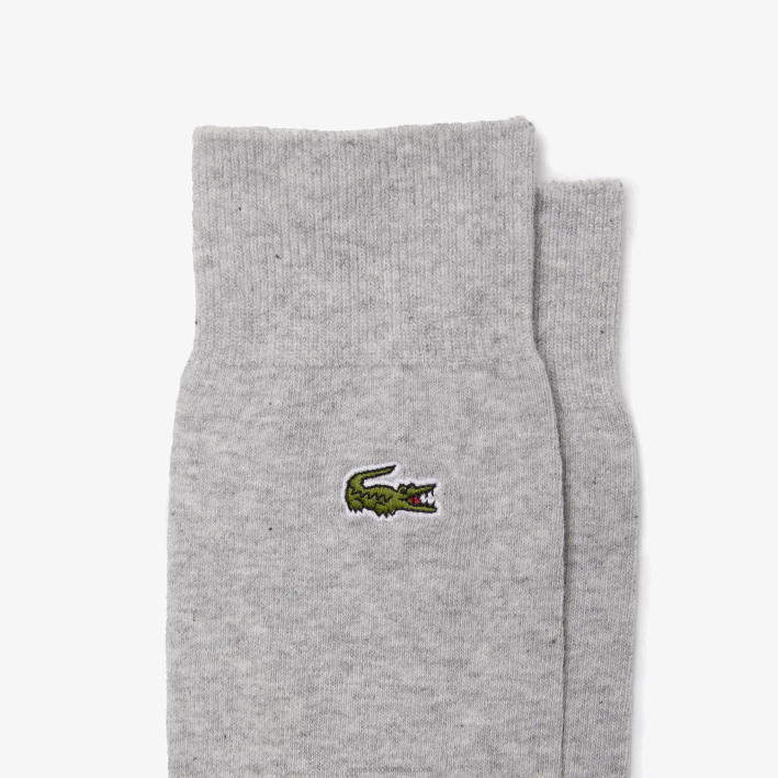 hombres Lacoste 6F24531 azul marino chine gris negro c0u Pack de cinco calcetines de corte alto de algodón orgánico