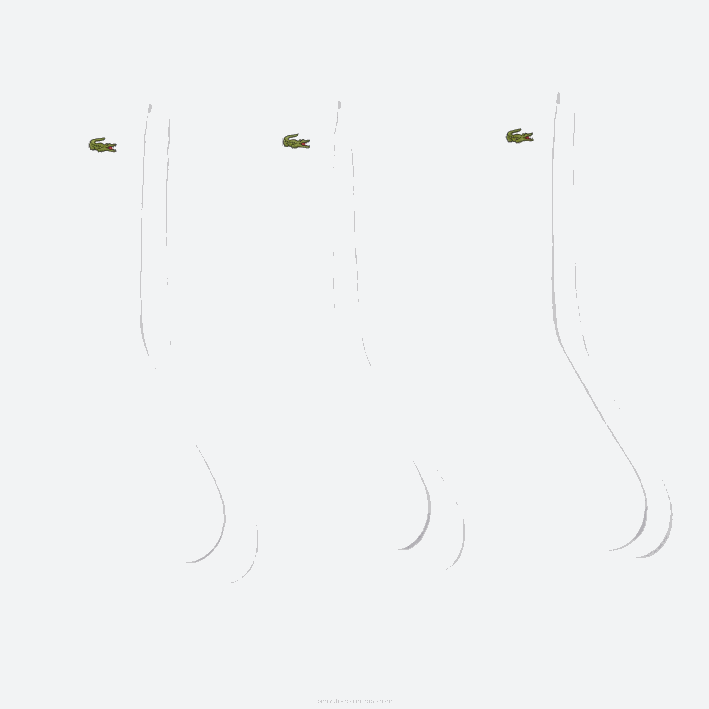 hombres Lacoste 6F24538 blanco z92 calcetines sport corte alto pack de 3