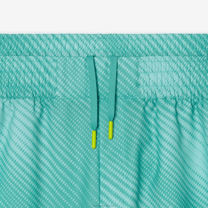 hombres Lacoste 6F2411 verde claro amarillo h0u pantalones cortos deportivos