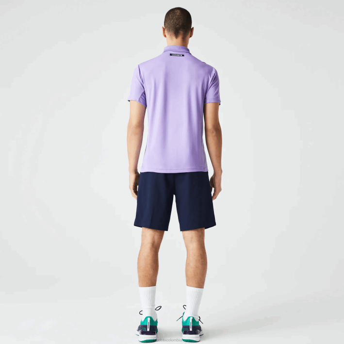 hombres Lacoste 6F241331 azul marino 423 shorts de tenis sport regular fit sin costuras