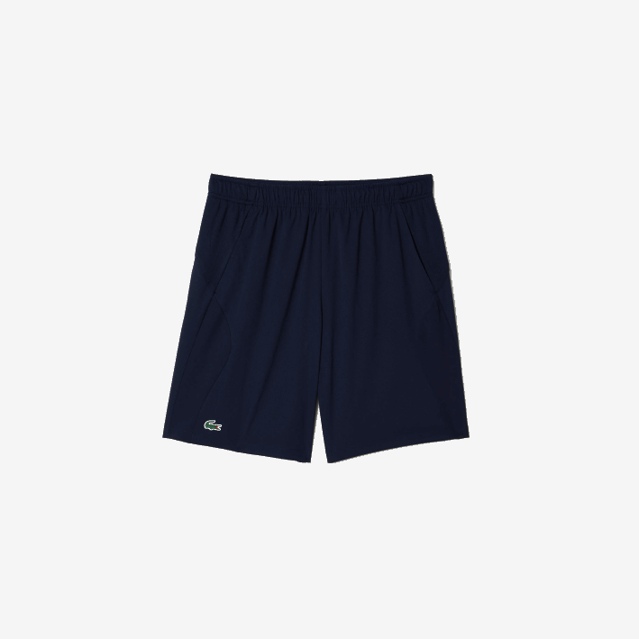 hombres Lacoste 6F241331 azul marino 423 shorts de tenis sport regular fit sin costuras