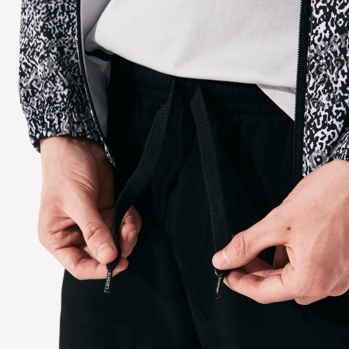 hombres Lacoste 6F241337 negro 031 pantalones cortos deportivos de tenis