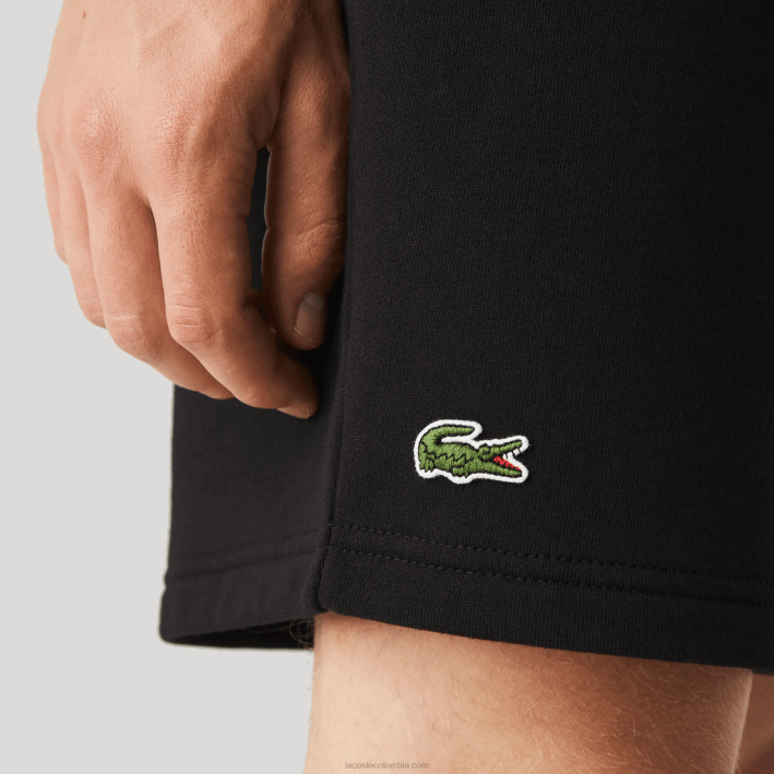 hombres Lacoste 6F241337 negro 031 pantalones cortos deportivos de tenis