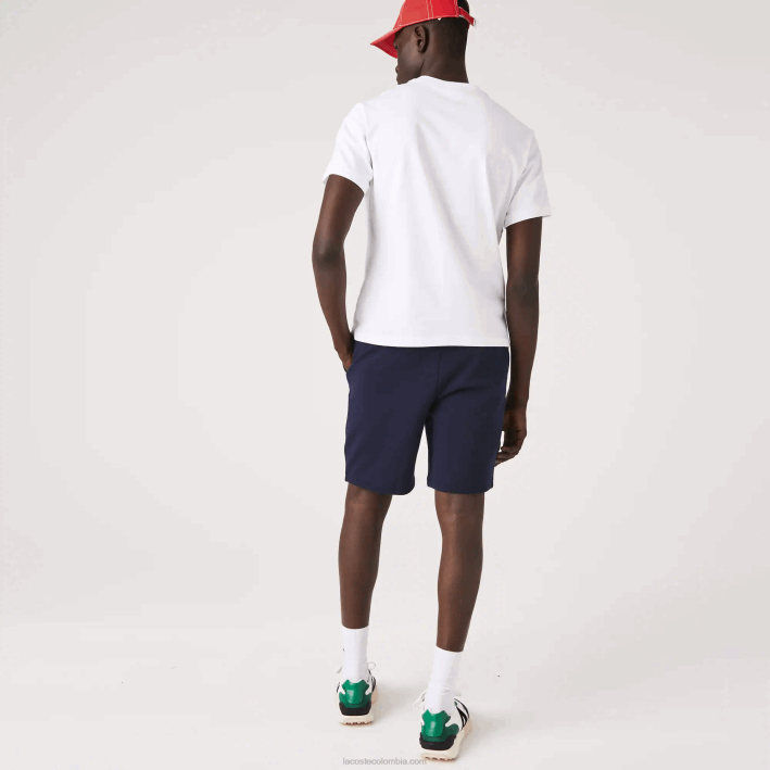 hombres Lacoste 6F241338 azul marino 166 pantalones cortos deportivos de tenis