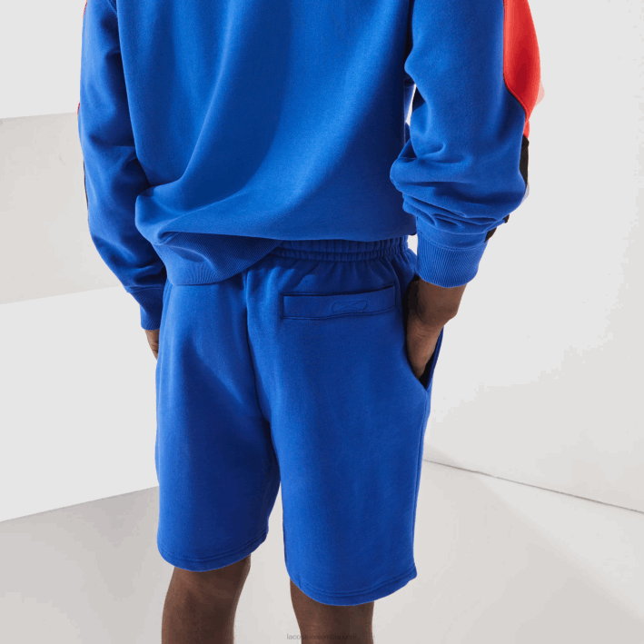 hombres Lacoste 6F241339 azul hjm pantalones cortos deportivos de tenis