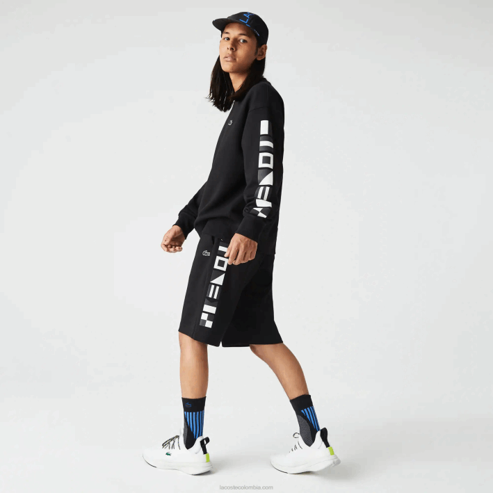 hombres Lacoste 6F241354 negro 031 shorts con estampado reflectante hombres Lacoste 6F241354 negro 031 shorts con estampado reflectante