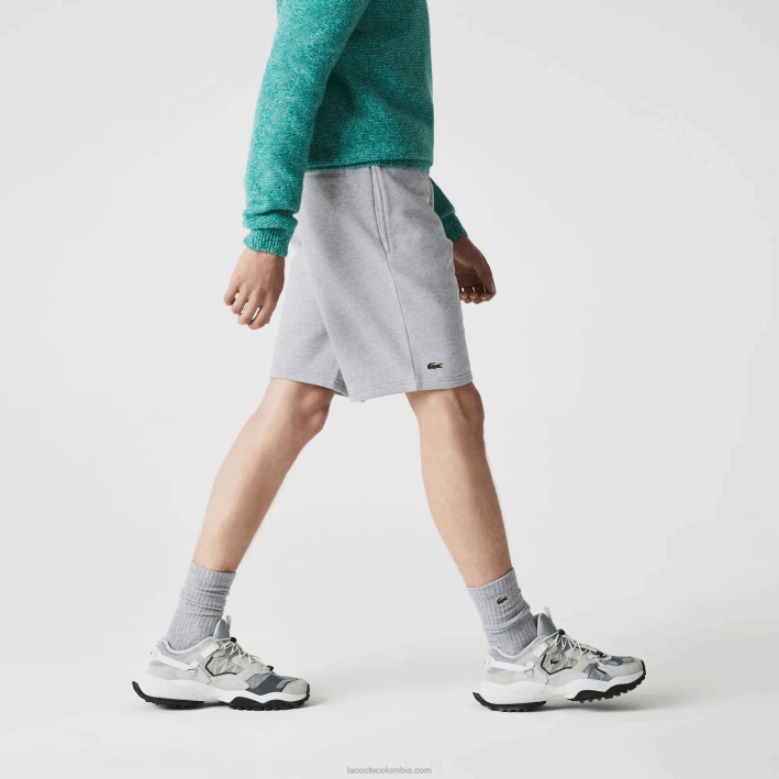 hombres Lacoste 6F241361 lomo gris cca pantalones cortos deportivos de tenis