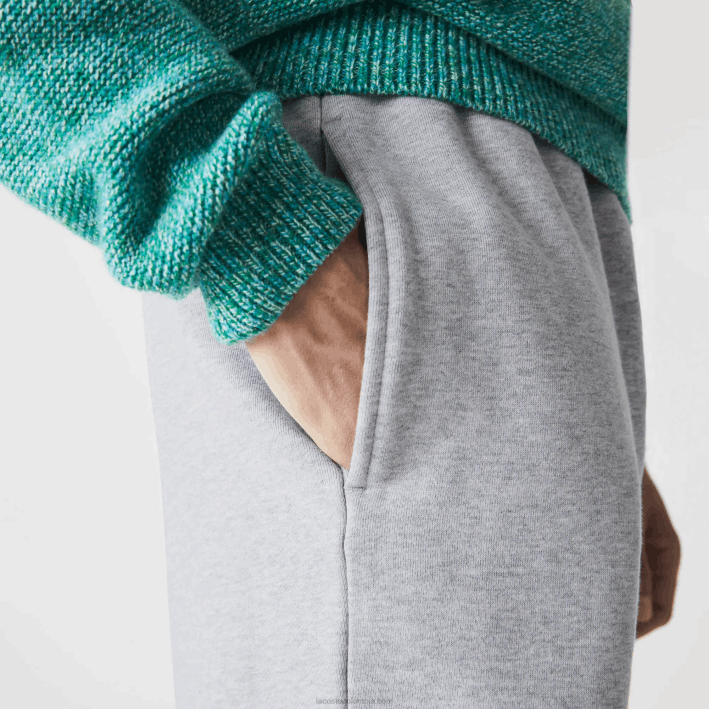 hombres Lacoste 6F241361 lomo gris cca pantalones cortos deportivos de tenis